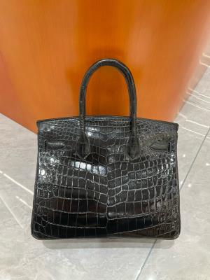 wholesale quality hermes birkin 30 shinny niloticus crocodile 89 noir ghd